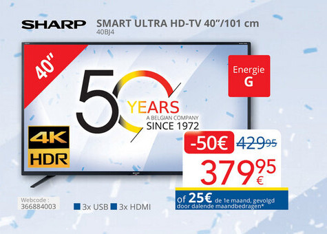 SHARP SMART ULTRA HD-TV 40"/101 cm