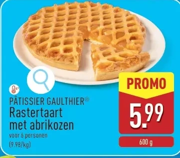 Rastertaart met abrikozen