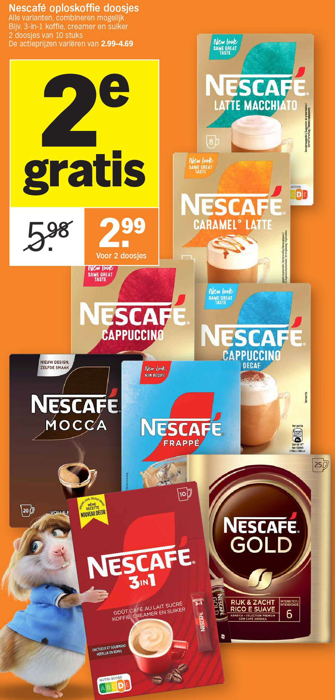 Nescafé oploskoffie doosjes