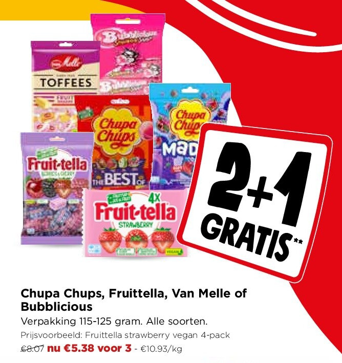 Chupa Chups, Fruittella, Van Melle of Bubblicious