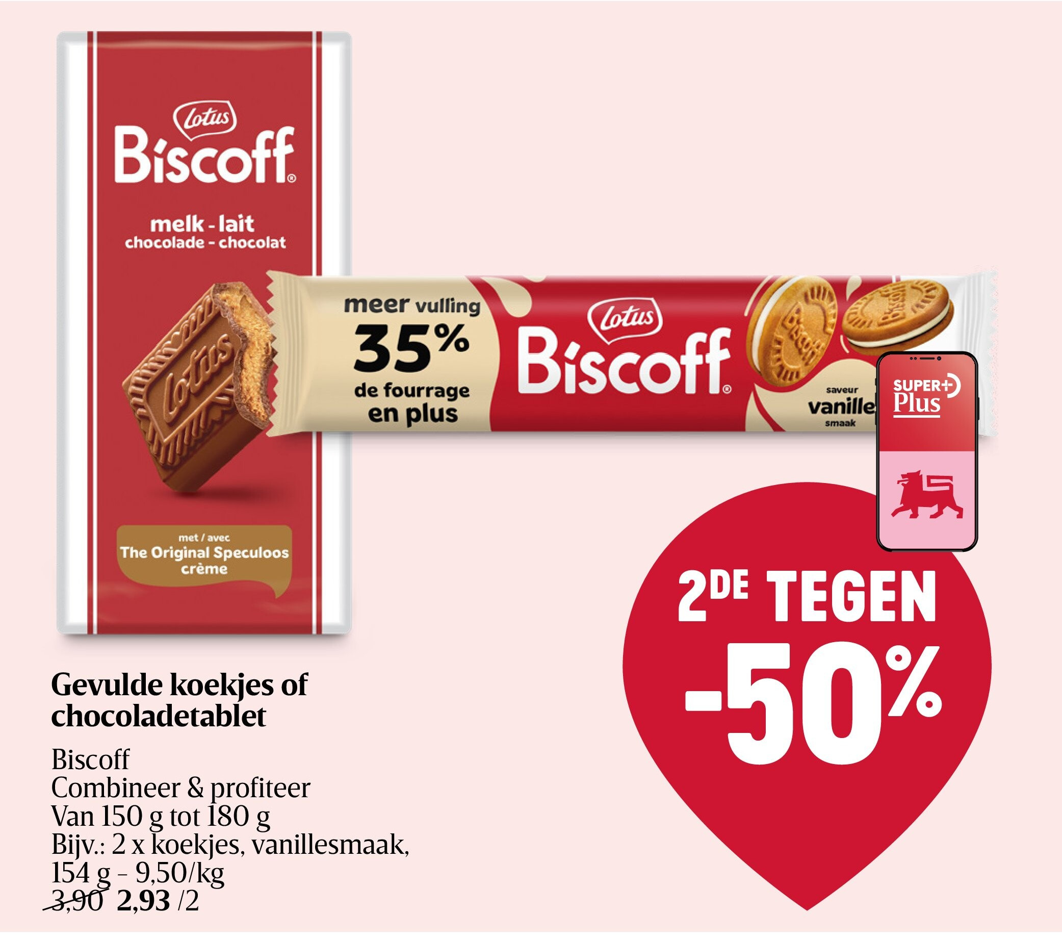 Gevulde koekjes of chocoladetablet