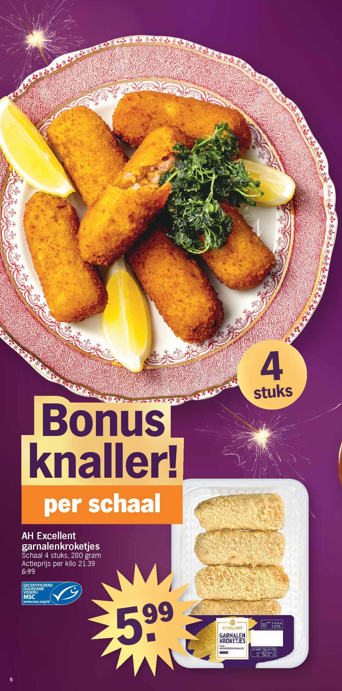 AH Excellent garnalenkroketjes