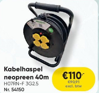 Kabelhaspel neopreen 40m