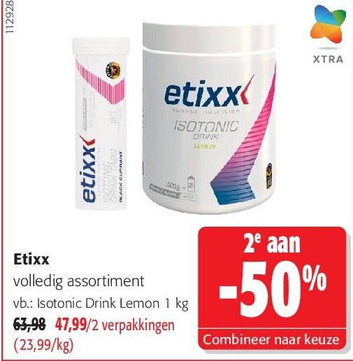 Etixx Isotonic Drink Lemon 1 kg