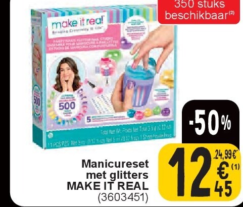 Manicureset met glitters MAKE IT REAL