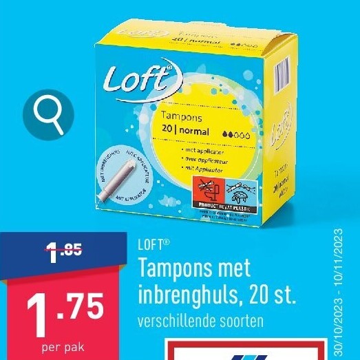 Tampons met inbrenghuls, 20 st.