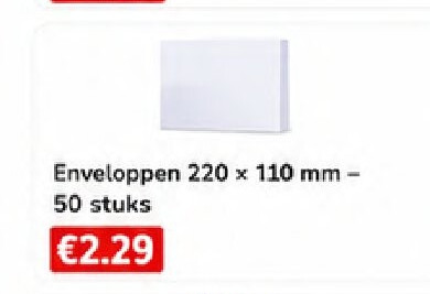Enveloppen 220 x 110 mm50 stuks