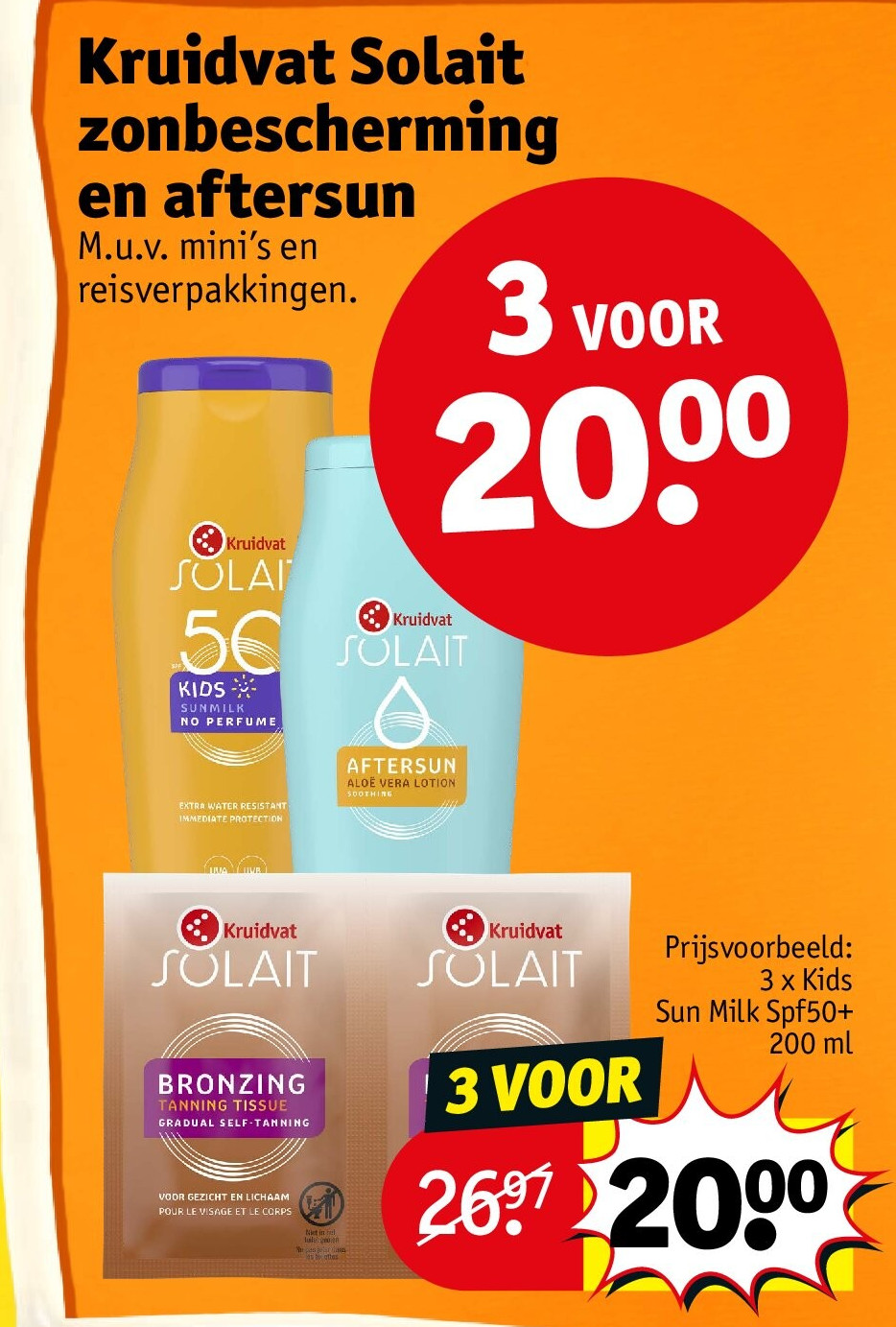Kruidvat Solait zonbescherming en aftersun