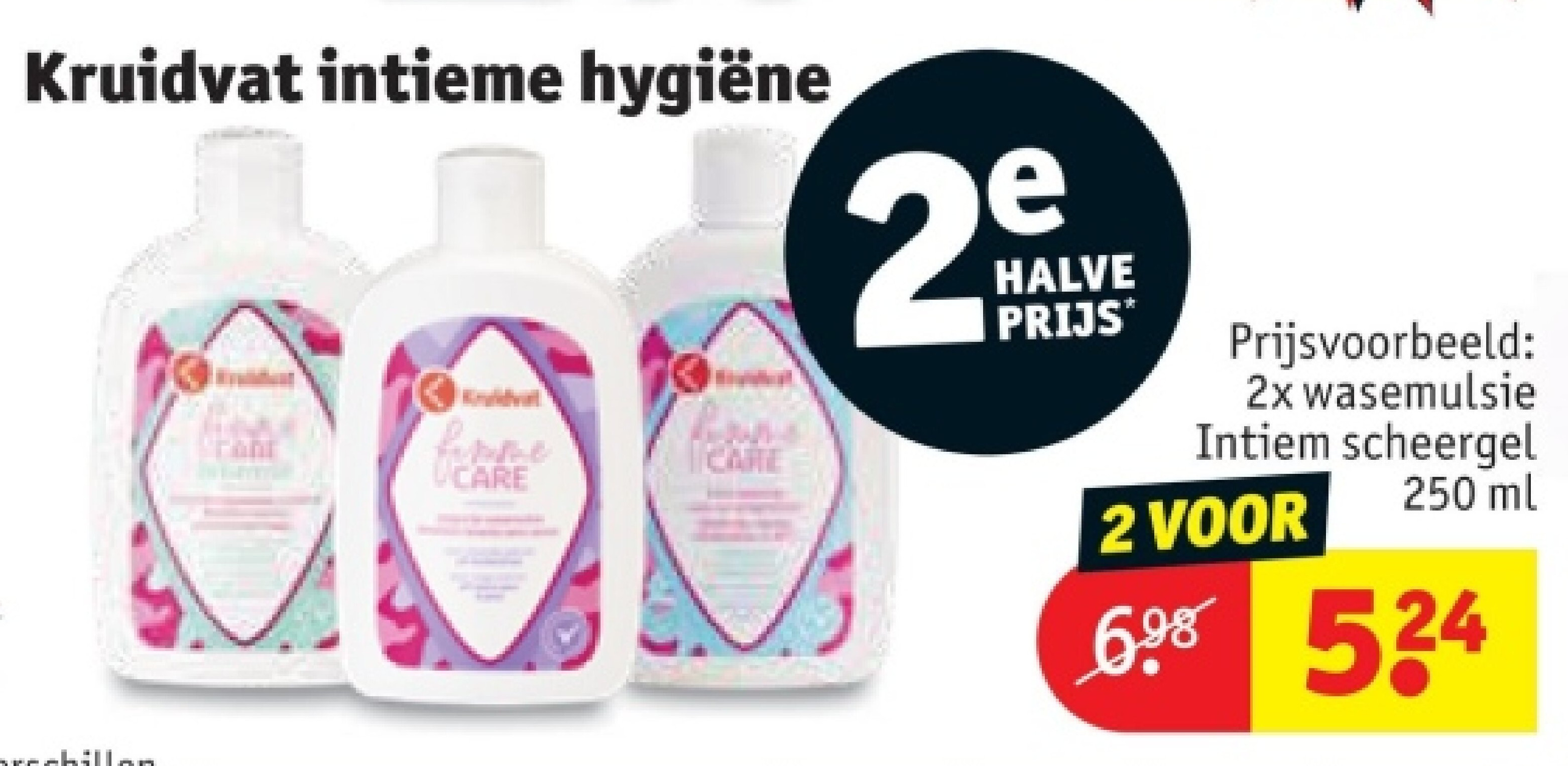 2x wasemulsie Intiem scheergel 250 ml