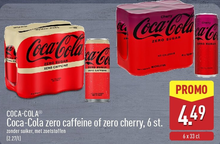 Coca-Cola zero caffeine of zero cherry, 6st.