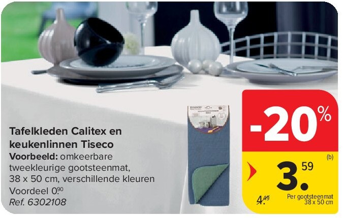 Tafelkleden Calitex en keukenlinnen Tiseco