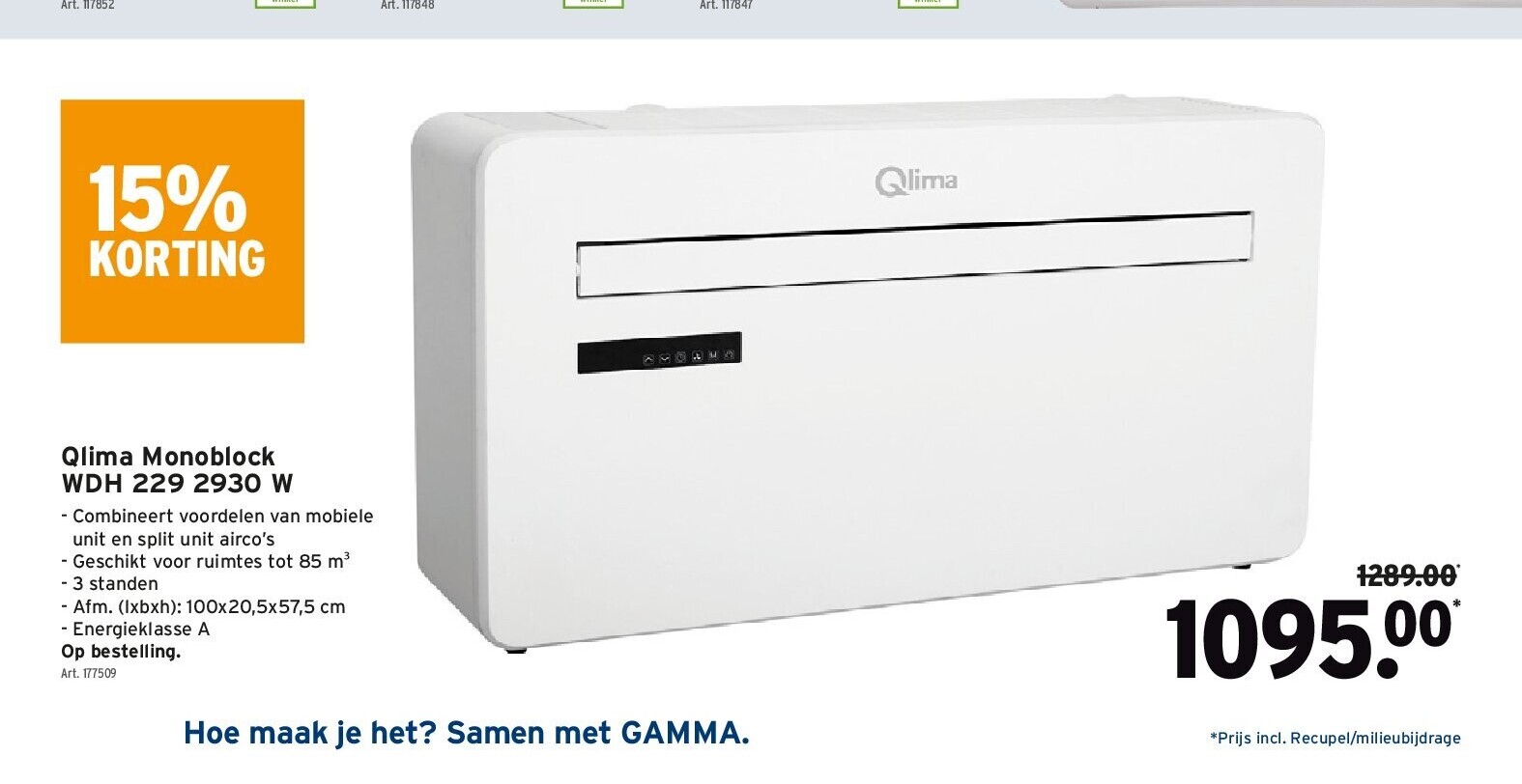 Qlima Monoblock WDH 229 2930 W