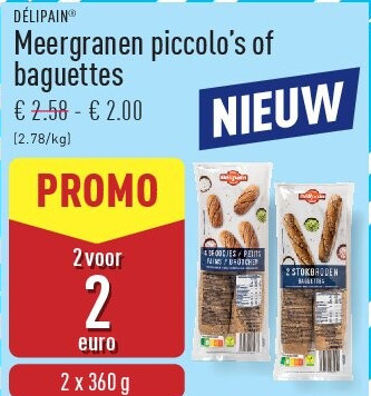 Meergranen piccolo’s of baguettes