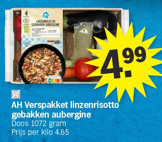 H Verspakket linzenrisotto gebakken aubergine