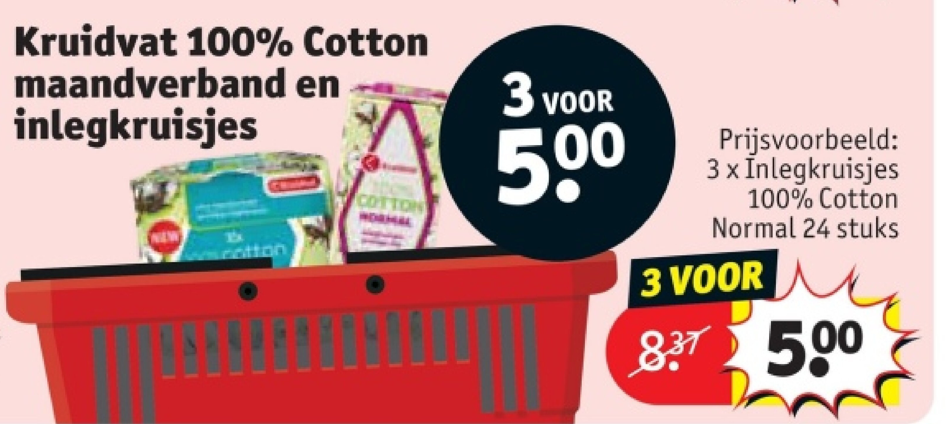 Kruidvat 100% Cotton maandverband en inlegkruisjes