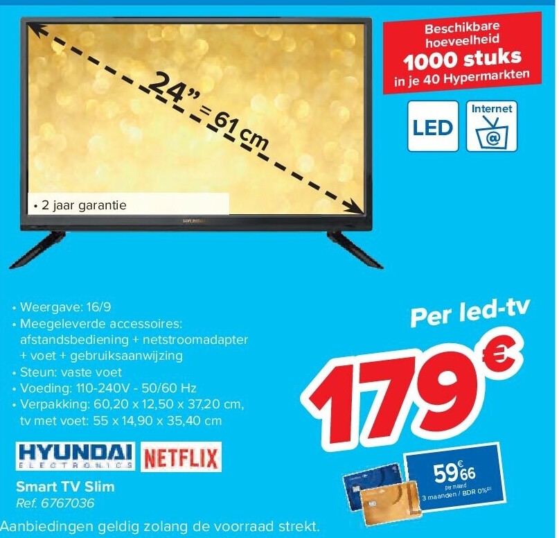 HYUNDAI 24” Smart TV Slim