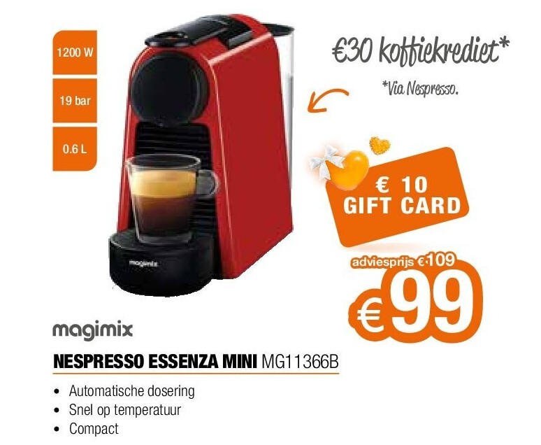 NESPRESSO ESSENZA MINI MG11366B