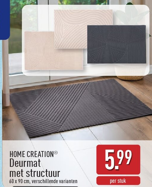 Deurmat met structuur