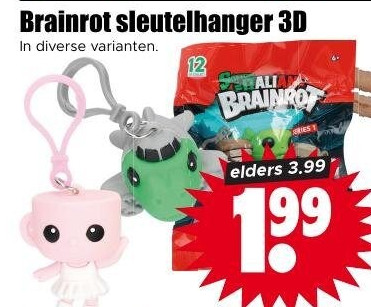 Brainrot sleutelhanger 3D