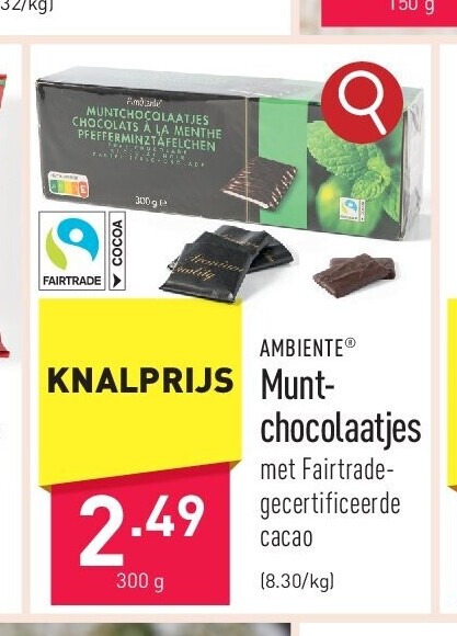 Munt- chocolaatjes