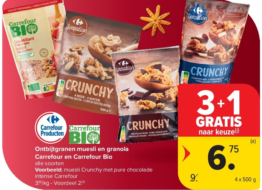 Ontbijtgranen muesli en granola Carrefour en Carrefour Bio