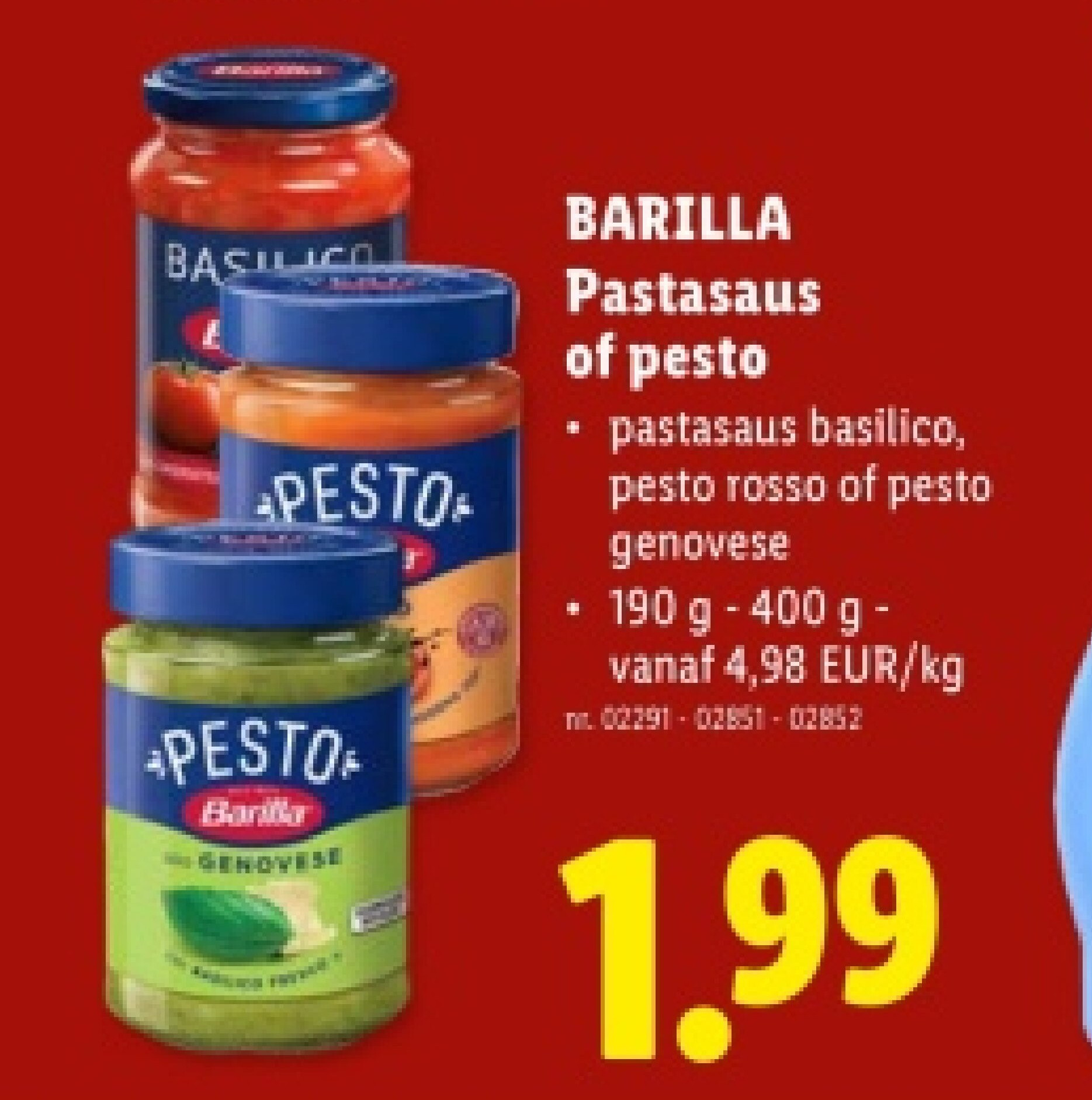 Pastasaus of pesto
