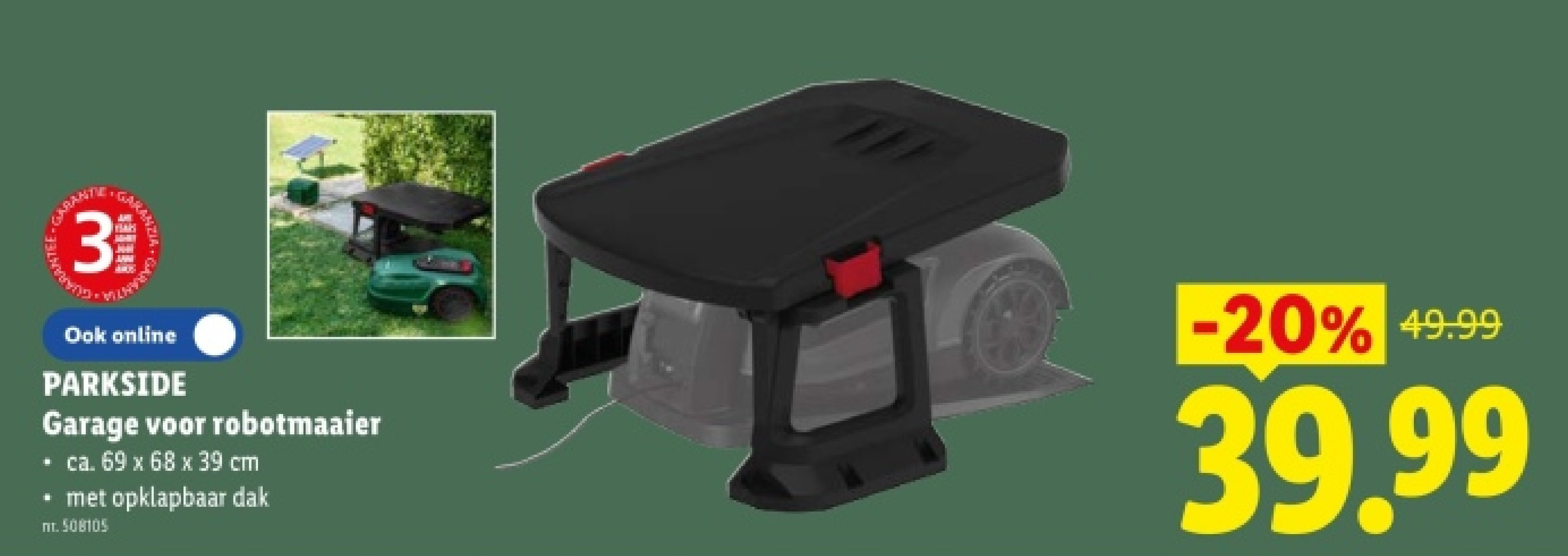 Garage voor robotmaaier