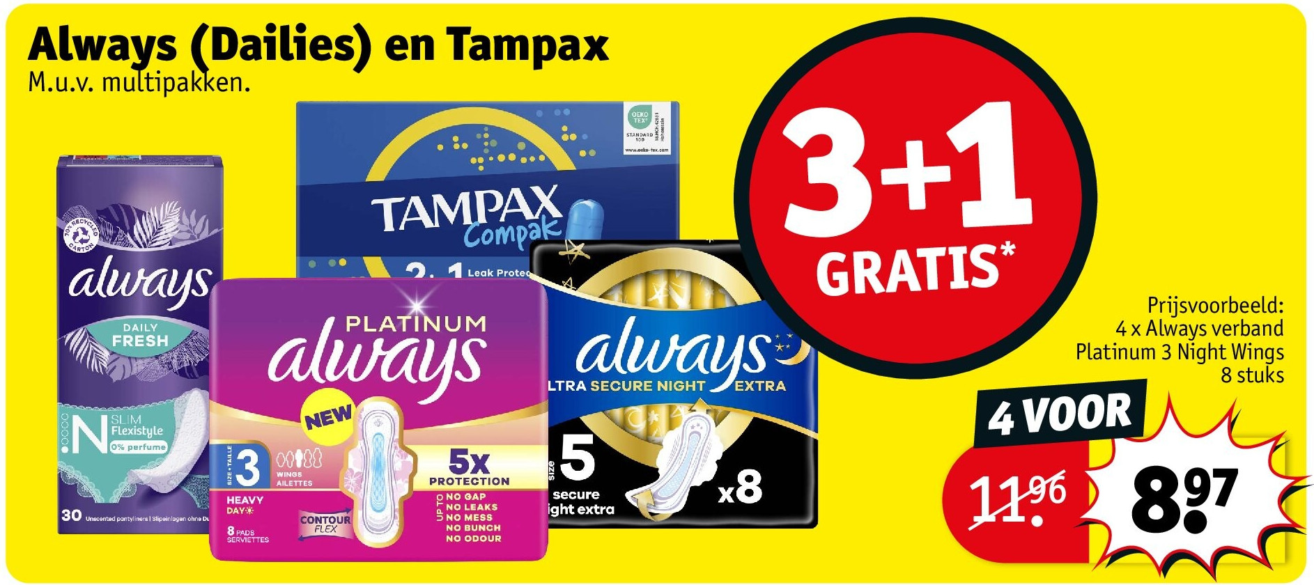 Always (Dailies) en Tampax