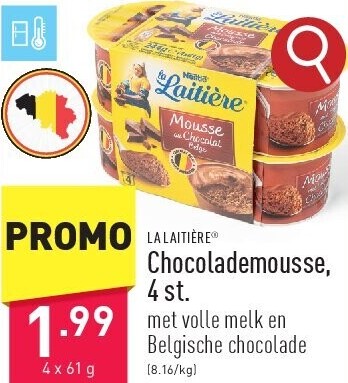 Chocolademousse, 4 st.