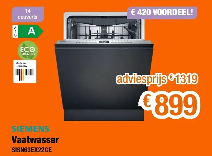 Vaatwasser SISN63EX22CE