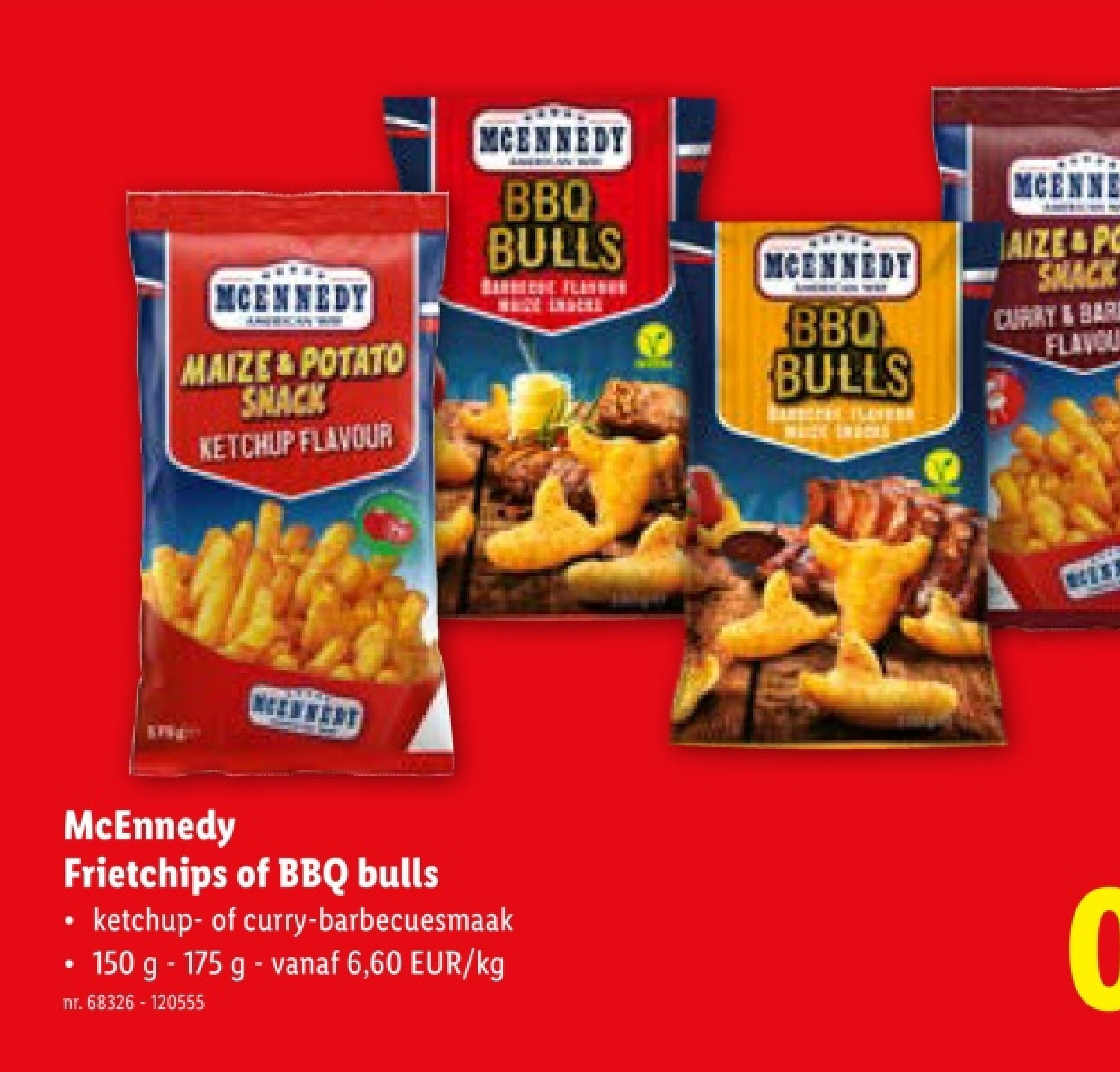 Frietchips of BBQ bulls