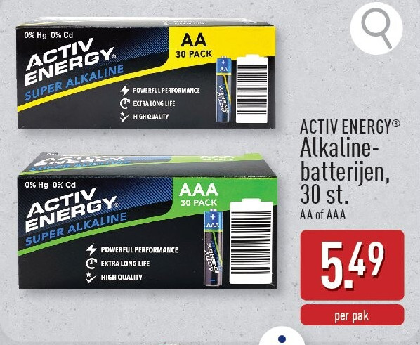 Alkaline batterijen, 30st.