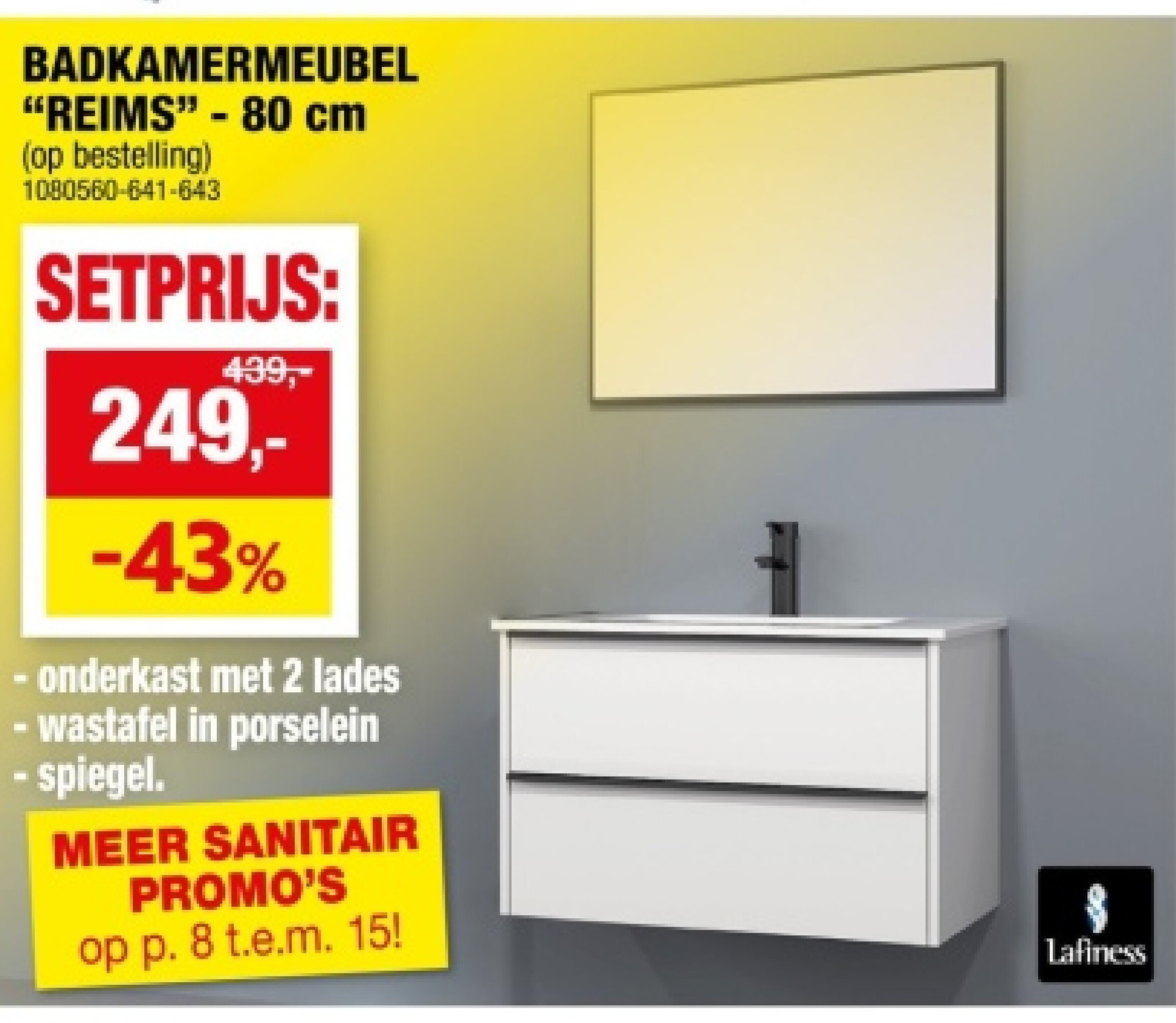 BADKAMERMEUBEL "REIMS" - 80 cm