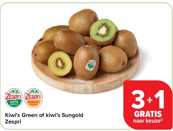 Kiwi’s Green of kiwi’s Sungold Zespri