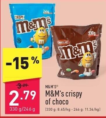 M&M’s crispy of choco