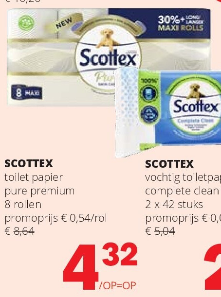 SCOTTEX toilet papier pure premium 8 rollen