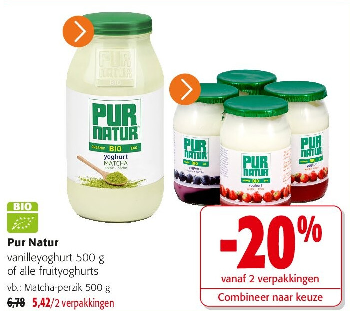 Pur Natur vanilleyoghurt 500 g