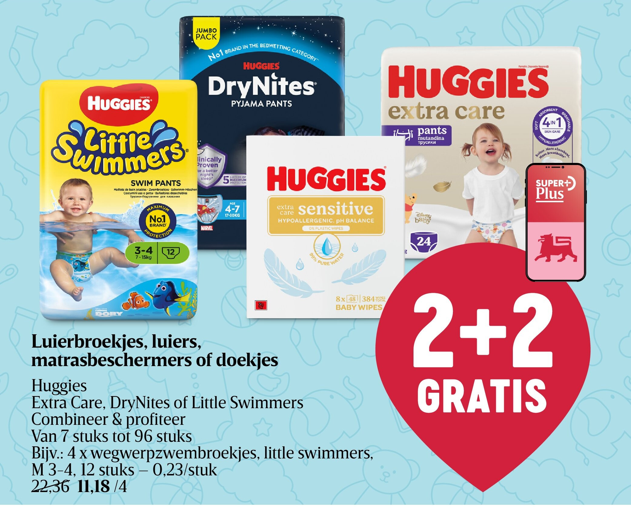 Luierbroekjes, luiers, matrasbeschermers of doekjes