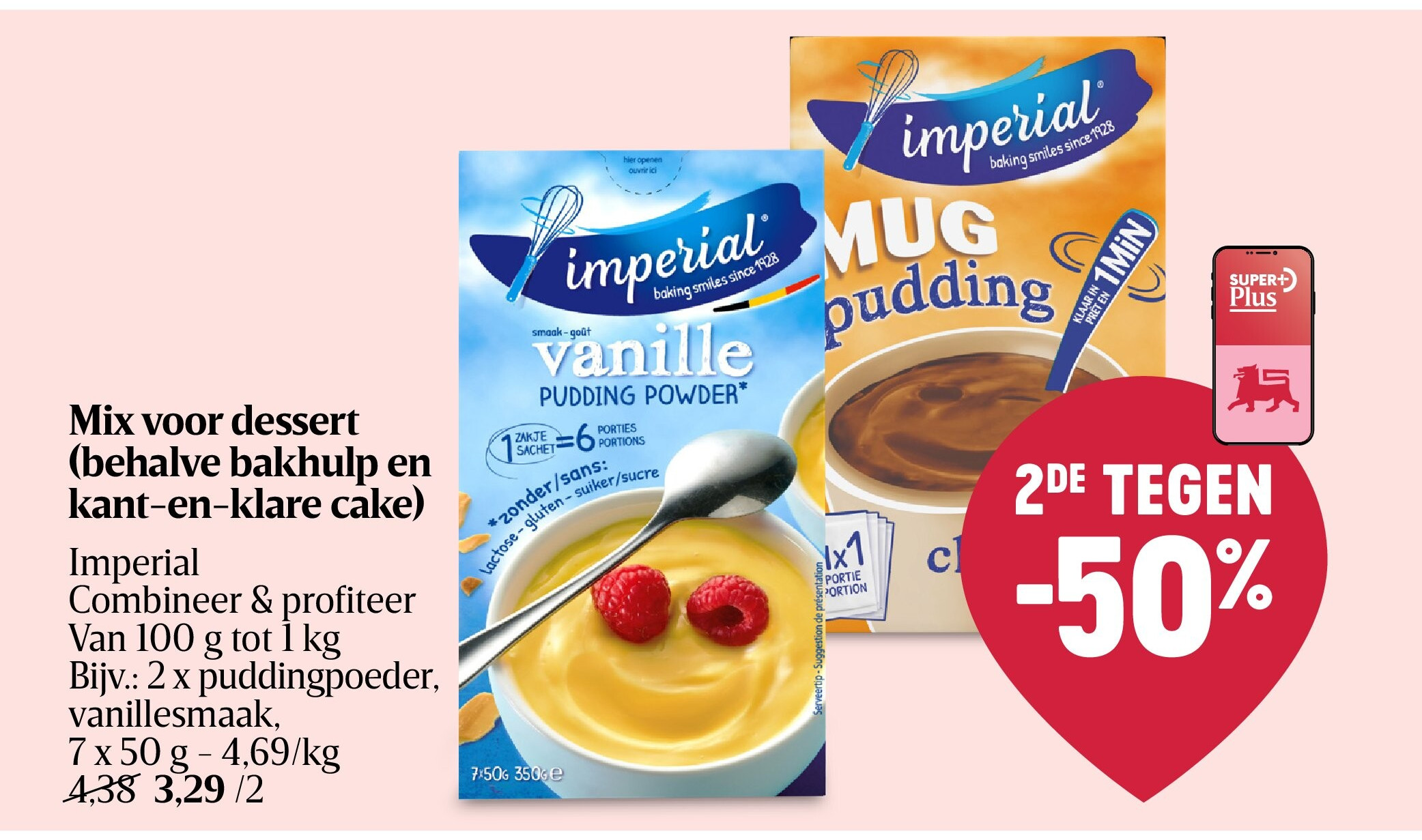 Mix voor dessert (behalve bakhulp en kant-en-klare cake)