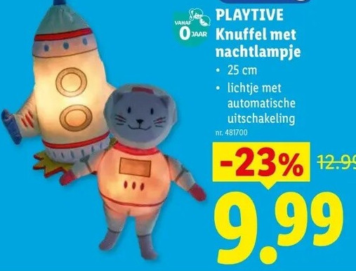 Knuffel met nachtlampje