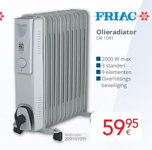 Friac Olieradiator OR 1091