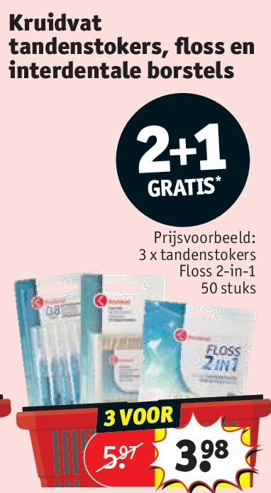 Kruidvat tandenstokers, floss en interdentale borstels