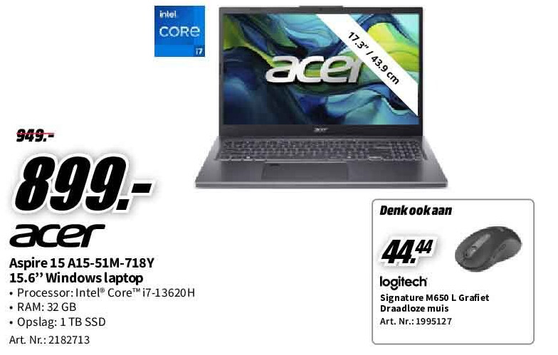 acer Aspire 15 A15-51M-718Y 15.6" Windows laptop