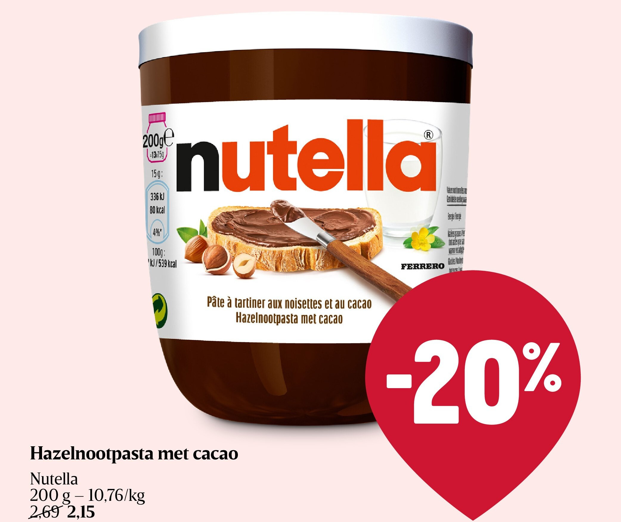 Hazelnootpasta met cacao