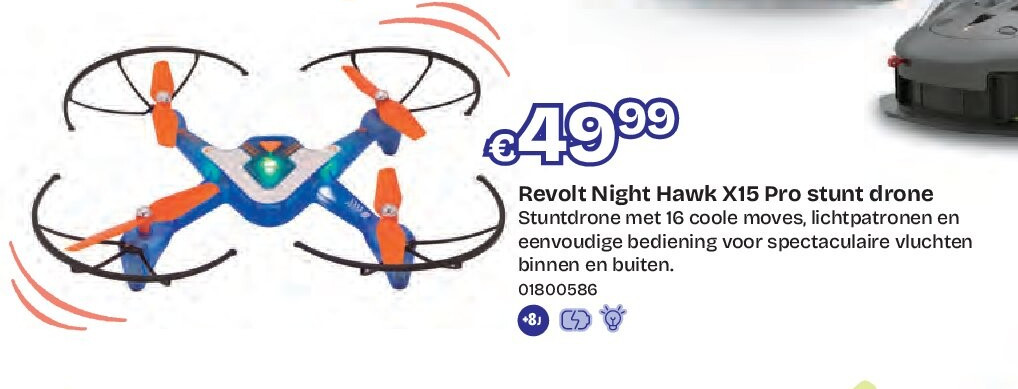 Revolt Night Hawk X15 Pro stunt drone