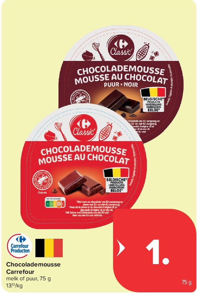 Chocolademousse Carrefour