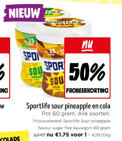 Sportlife sour pineapple en cola
