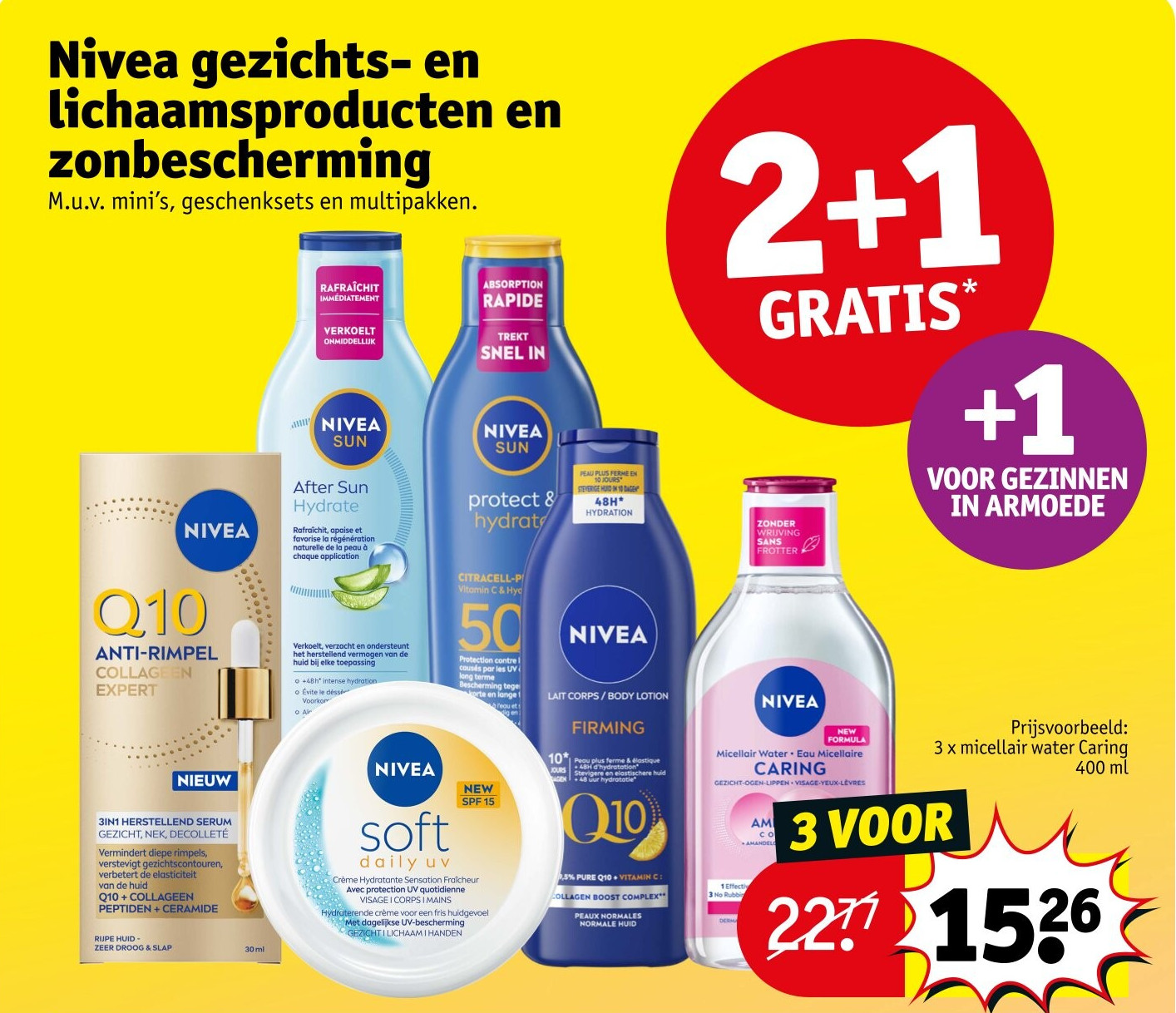 Nivea gezichts- en lichaamsproducten en zonbescherming