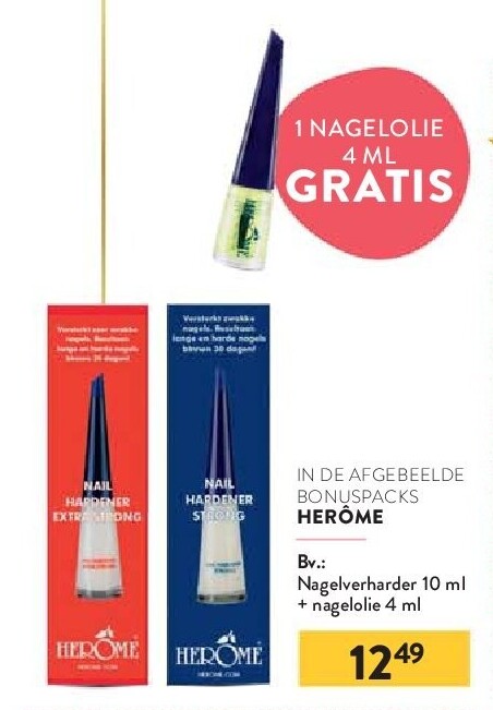 HERÔME Nagelverharder 10 ml + nagelolie 4 ml