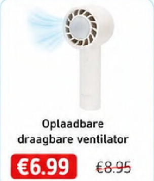 Oplaadbare draagbare ventilator